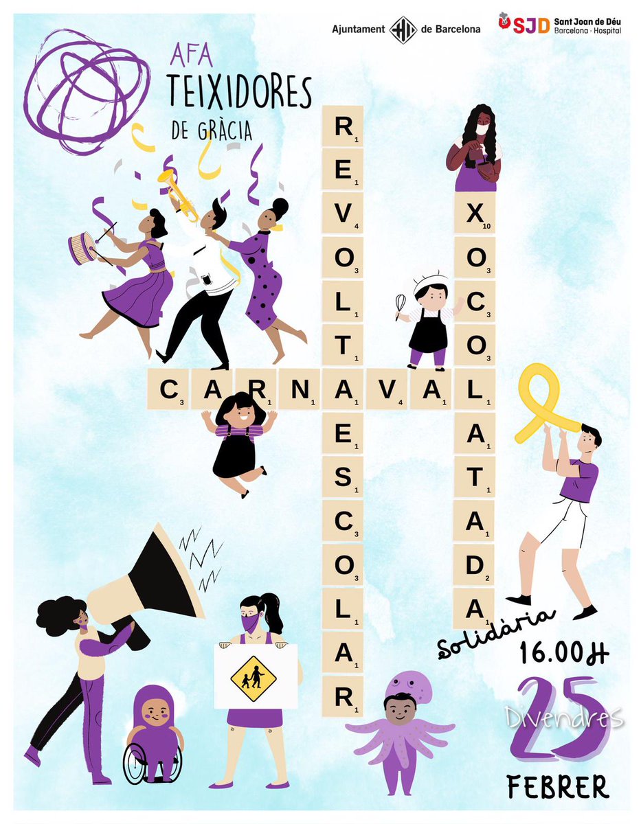 AFA Escola Teixidores de Gràcia (@afateixidoresg) on Twitter photo Ahir va ser el #DiaInternacionalCancerInfantil i per 5è any consecutiu ens unim a la iniciativa de <a href="/chocosolidaria/">Chocolatada Solidaria</a> i <a href="/SJDbarcelona_es/">Hospital Sant Joan de Déu Barcelona ES</a> per recaptar fons per la investigació, diagnòstic i tractament del Càncer infantil. Us esperem a totes el 25 de febrer a les 16h a <a href="/escola_gracia/">Escola Teixidores de Gràcia</a> Ahir va ser el #DiaInternacionalCancerInfantil i per 5è any consecutiu ens unim a la iniciativa de <a href="/chocosolidaria/">Chocolatada Solidaria</a> i <a href="/SJDbarcelona_es/">Hospital Sant Joan de Déu Barcelona ES</a> per recaptar fons per la investigació, diagnòstic i tractament del Càncer infantil. Us esperem a totes el 25 de febrer a les 16h a <a href="/escola_gracia/">Escola Teixidores de Gràcia</a>