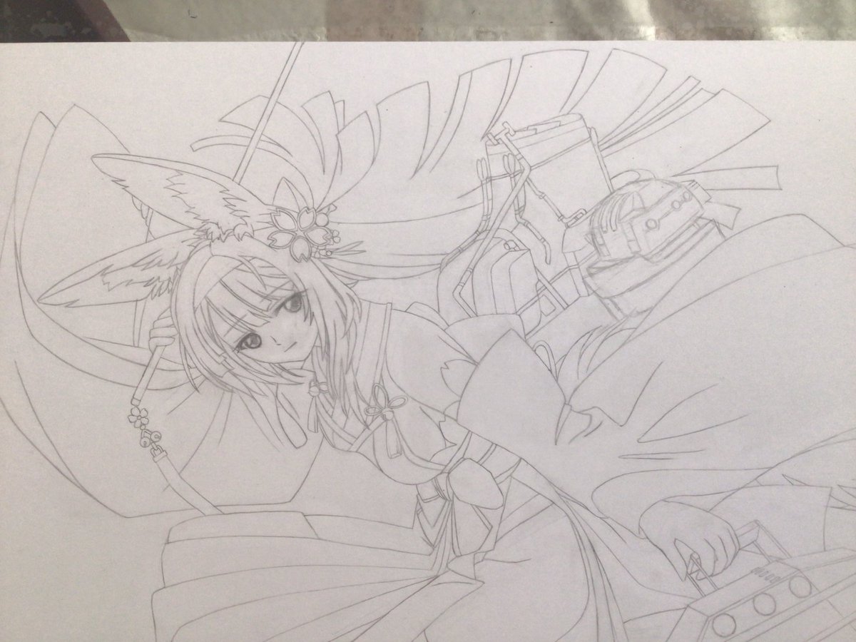合ってるんだか間違ってるんだか不明ですが、主砲を描き込むです。
花月の正解がある資料が無いので悩むところ。 