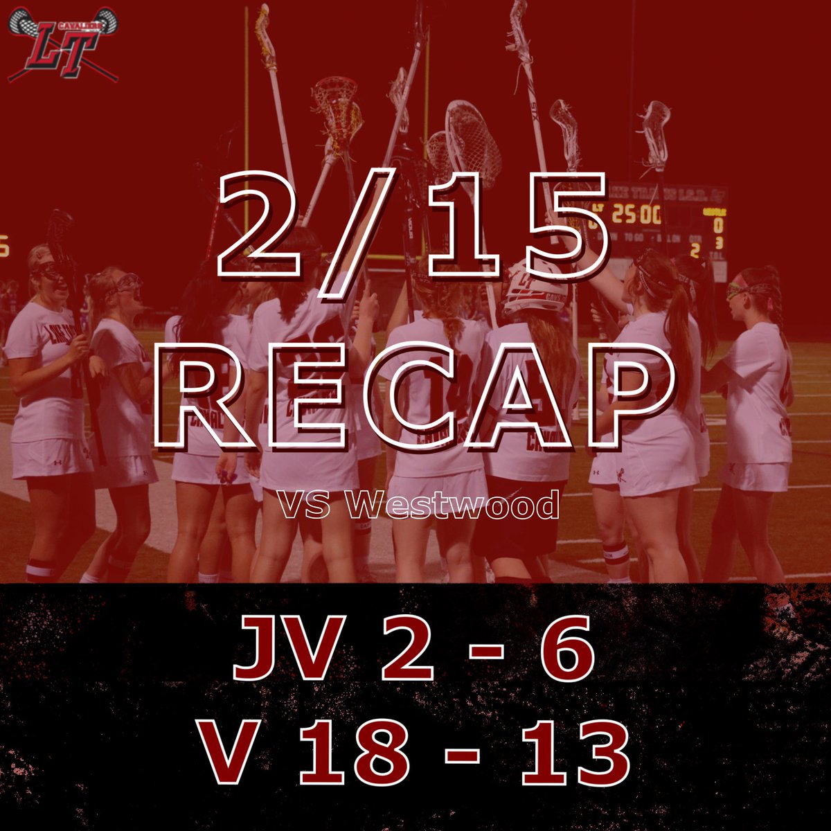 Final scores after the JV &amp; Varsity Lady Cavs played against Westwood tonight #gocavs