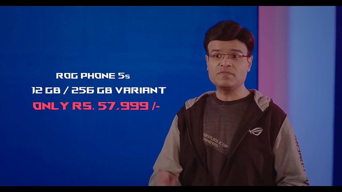 Ramvriksh44's tweet photo. Asus ROG Phone 5s Series Launchedin
India
ROG Phone 5s
8+128GB Variant: 749,999
12+256GB Variant: F57,999
ROG Phone 5s Pro
18+512GB Variant:779,999
#AsusRog5s https://t.co/HNYFqbri2O