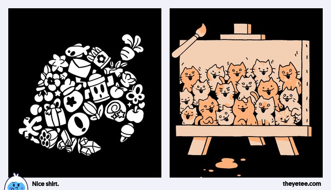 NEW! We've got Island Discoveries designed by Density Tagalio and Portrait of Yelling Cats designed by @amaziement both available on Super Soft tees for 24 hours only at https://t.co/ZD8ueXQ3ta 
