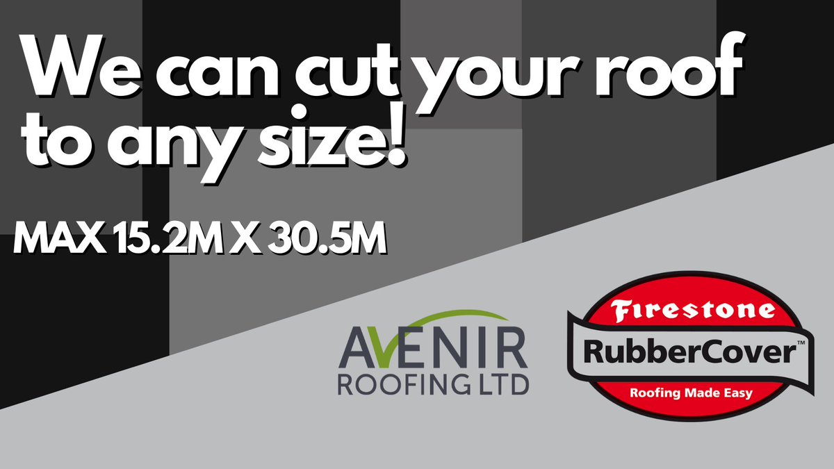 Avenir_Roofing's tweet photo. Did you know...

We can cut your roof to any size! 
Max 15.2M x 30.5M

#avenirroofing #epdm #epdmmembrane #flatroofing #rubberroofing #roofing #firestone #fsbp https://t.co/FoQzPgurUx