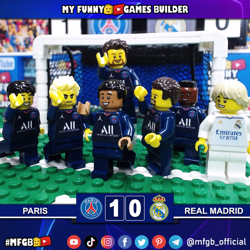 My Funny Games Builder on X: #psgrealmadrid #PSGReal #ChampionsLeague in # lego version  enjoy new video: #Messi penalty missed, #Courtois saves!  and #Mbappe wonderful goal !! [ 🎥 video via    ] #