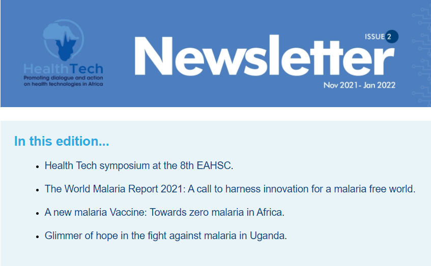 htp_Africa's tweet photo. The second issue of our quarterly newsletter is out! 

Read about the @htp_Africa symposium at the 8th #EAHSC , Uganda’s President Yoweri Museveni’s commitment to eliminate #malaria in Uganda; the @who 2021 #malariareport and many more!

Explore▶️: https://t.co/P4tWM2fM3T https://t.co/NMJE9ckBAN