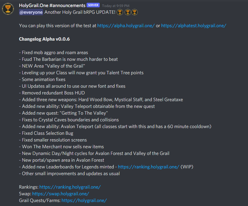 LVRenoan's tweet photo. $HYL
Just released update.
Further demonstrations of proof-of-concepts, like skill tree enhancement saving to blockchain.
All else simply game development, but fun!
$ONE #brpg #blockchainrpg #blockchaingaming #NFT #LegendNFT #crypto $ETH $BTC #NFTs #harmonyONE #gaming #GameFi https://t.co/lhAoIHmaA7
