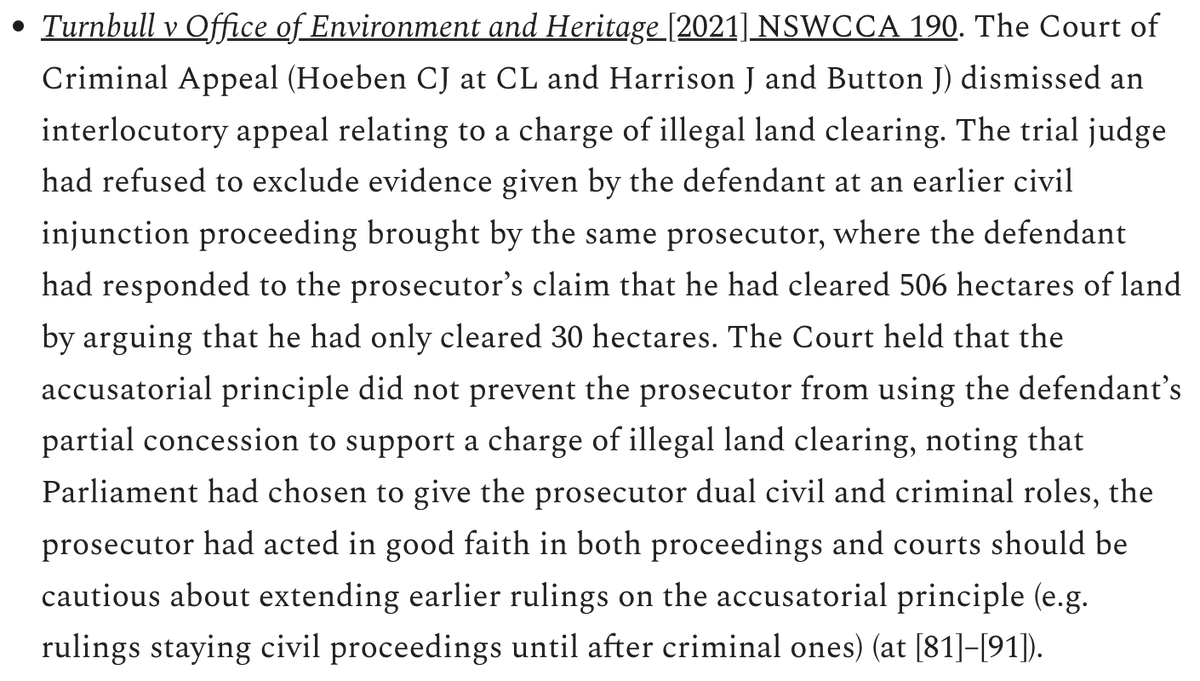 Oh wait, Turnbull is a crim case too: classic.austlii.edu.au/au/cases/nsw/N….

Here's the summary on <a href="/AusCrimLawCases/">Recent Cases in Aus Criminal Law</a>: …centcasesincriminallawau.substack.com/p/august-2021-…