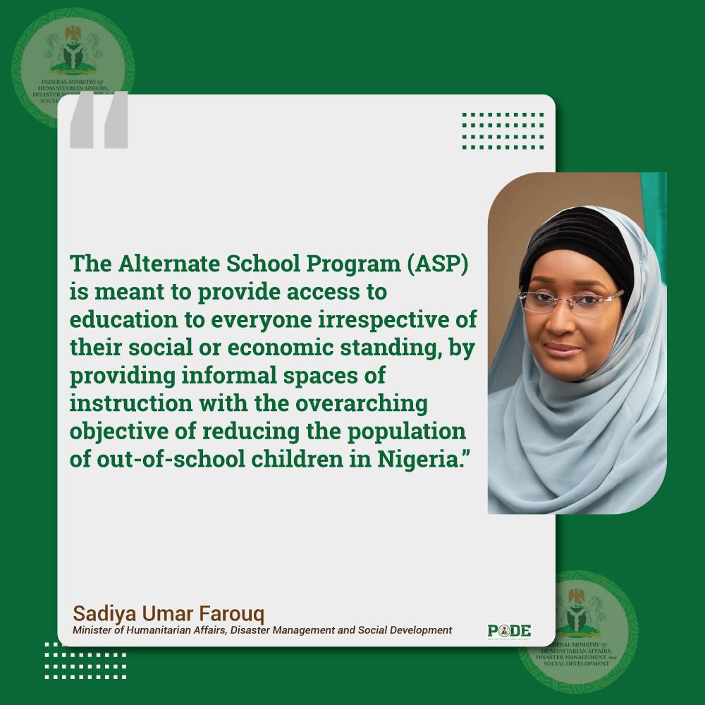 Tinubufrontier's tweet photo. [SOCIAL INTERVENTIONS]
#NPowerKnowledge

The alternate school program (ASP) is meant to provide access to education to everyone irrespective of their social or economic standing…. - @Sadiya_farouq #SAP @FMHDSD #educational @BabajideFadoju @deleyewilliams @adeyusola https://t.co/YGKguMuJif