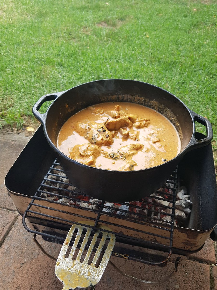 I know I do this a lot, but it's a butter chicken kinda day. #backyardcooking #WeberGA