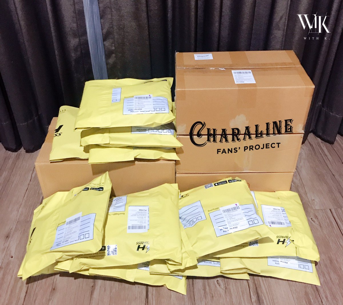 withKaewNatruja's tweet photo. 🚚💨 UPDATE จัดส่งของซัพพอร์ตโปรเจคโดเนท @CharalineFans จากวิทเคเรียบร้อยแล้วนะคะ ทั้งกล่องสุ่มวิทเค และ เซ็ตรวม GIVE AWAY น้องลูกแก้วงานแฟนมีตชราไลน์ พิๆคนไหนได้รับแล้ว แท็กมาอวด มารีวิวกันใน #bewithK ได้เลยน้า ขอบคุณทุกคนที่ร่วมซัพพอร์ตชราไลน์กับวิทเคนะคะ ✨🙏🏻 #KaewBNK48 https://t.co/Q4sTNbVjww