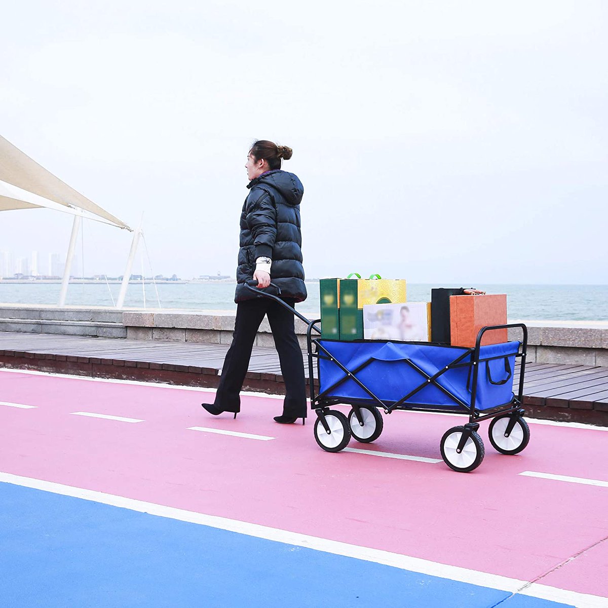 Makeronly2's tweet image. Good recommendation to beach ! Folding wagon cart !