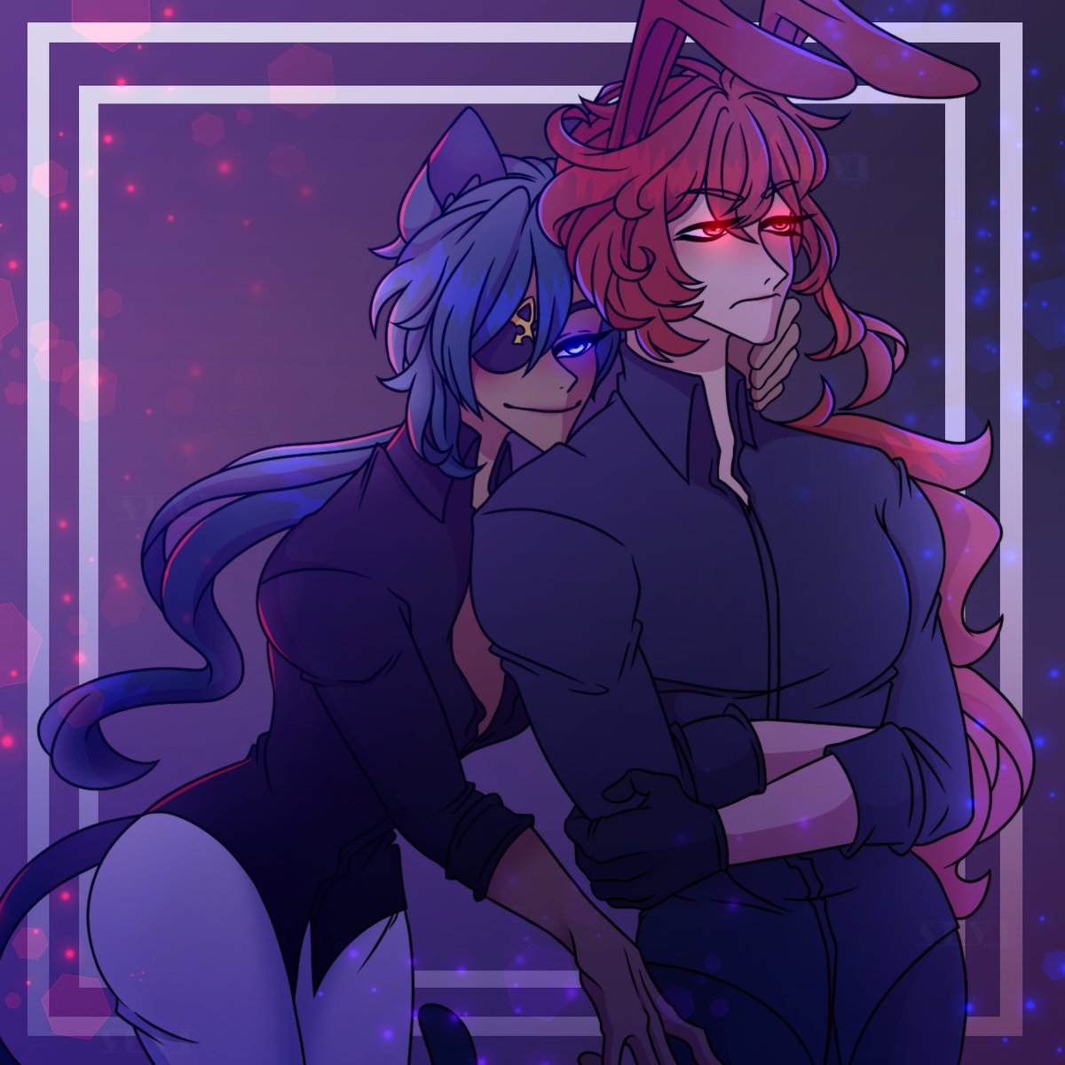SEVILeviathan's tweet photo. Happy Valentine's Day!

Have some Cat Kae and Bunny Luc for your troubles
(this was a gift for Hikari in the server)

Thanks @LuckaeVday2022 for the event! ♥️💕💋

#LucKaeValentinesExchange2022 #luckae #nonbinaryartist #ArtistOnTwitter #MexicanArtist  #LatinArtist https://t.co/IU4iWU3jBi
