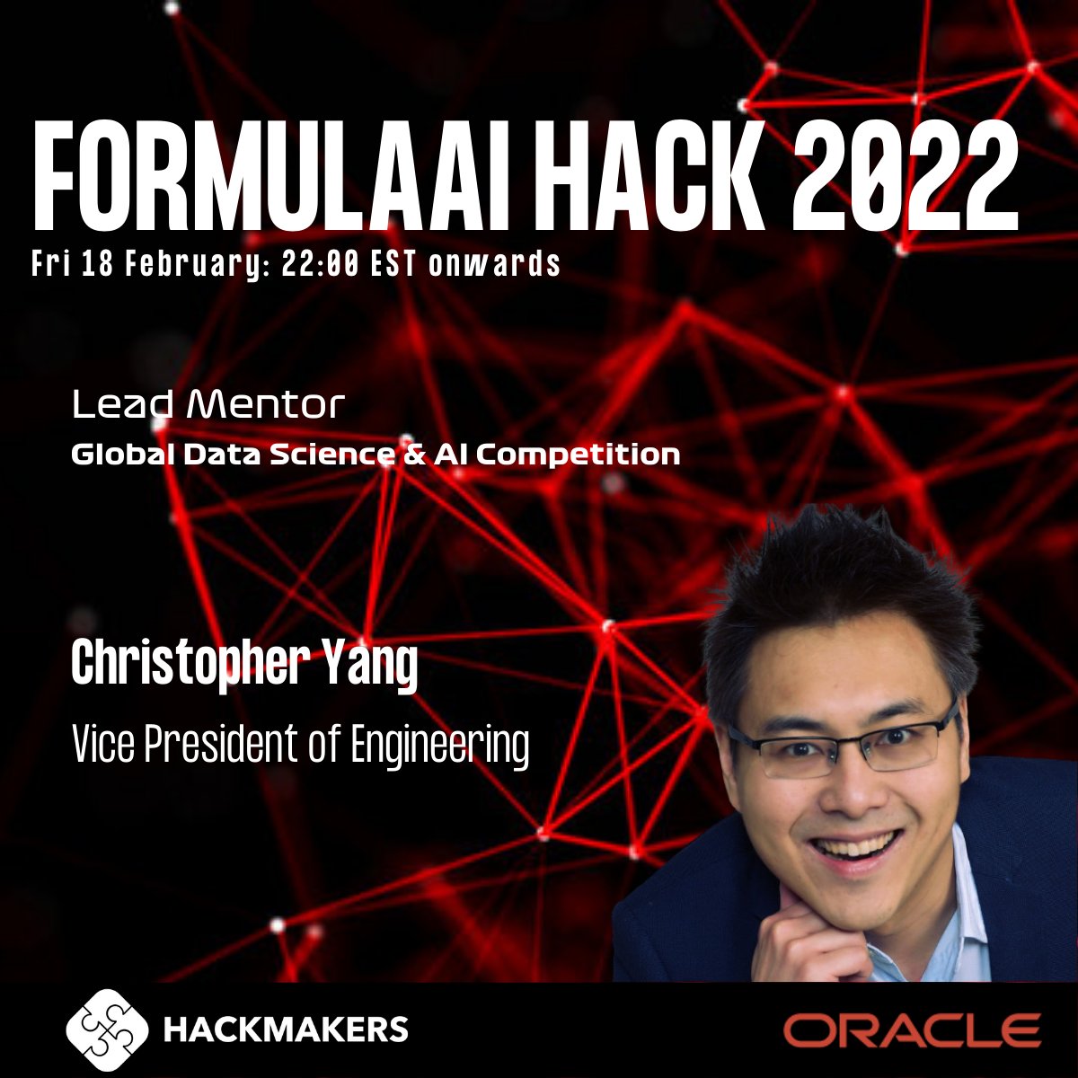 Very excited to be selected as a Lead Mentor for #FormulaAI Hack 2022, from 18 - 22 Feb! 
The winner will receive an exclusive round trip to the UK to visit the official Red Bull Racing Factory and experience the F1 racing sim, worth over $30,000 per team