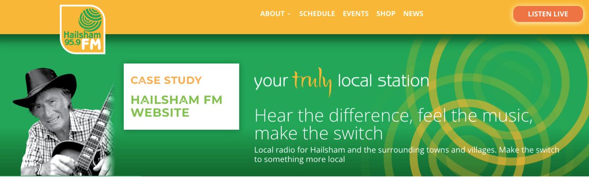 hailshamcreative.com/project/hailsh… We've finally made time to write up a case study of the website we created for <a href="/hailshamfm/">Hailsham FM</a> . This was a lot of work but we think it was worth it! 
#midweekwealdenhour #webdesign