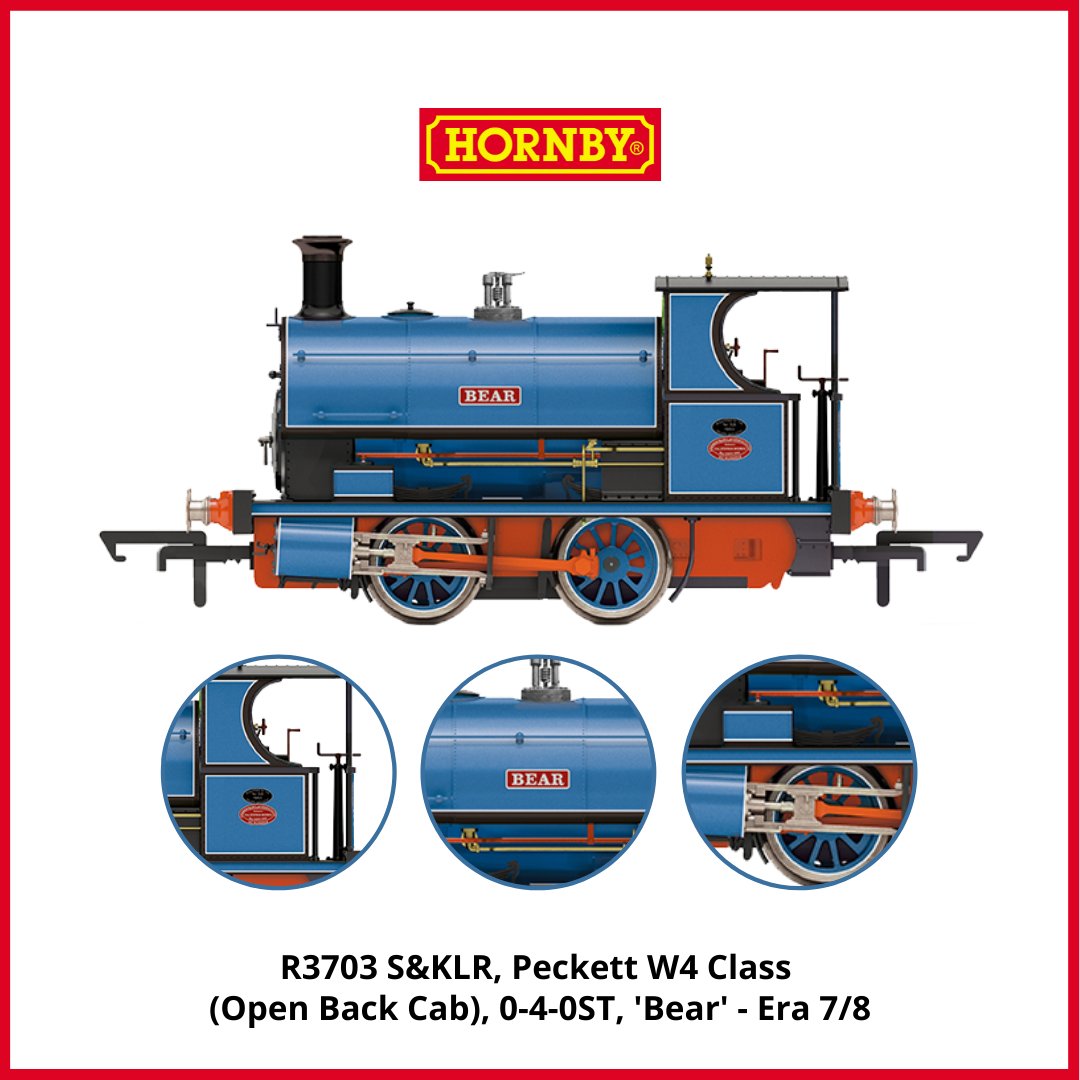 S&KLR Peckett W4 Class, 0-4-0ST, 'Bear' Open Back Cab - Era 7/8 S&KLR Peckett W4 Class, 0-4-0ST, 'Bear' Open Back Cab - Era 7/8