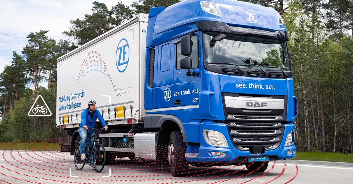 ZF_Konzern's tweet photo. Ein „Blind Spot Information System“ (BSIS) warnt den #Lkw-Fahrer, wenn ein Fahrradfahrer neben der Beifahrerseite des Fahrzeugs fährt. Mit der aktualisierten #GeneralSafetyRegulation wird ein BSIS für #Nutzfahrzeuge in der EU verpflichtend.
Mehr unter https://t.co/yu6L560XGz https://t.co/ojurbBYtxh