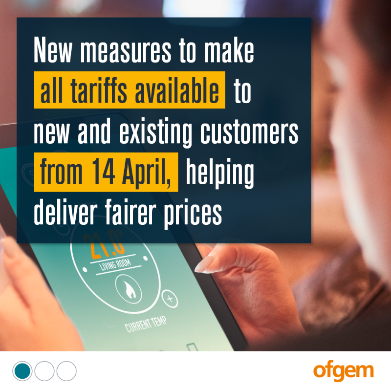 ofgem's tweet photo. The energy market has faced a huge challenge due to the unprecedented increase in global gas prices, a once in a 30-year event. We’re putting in place short-term measures to protect consumers. 

Tap for more 👇🏽