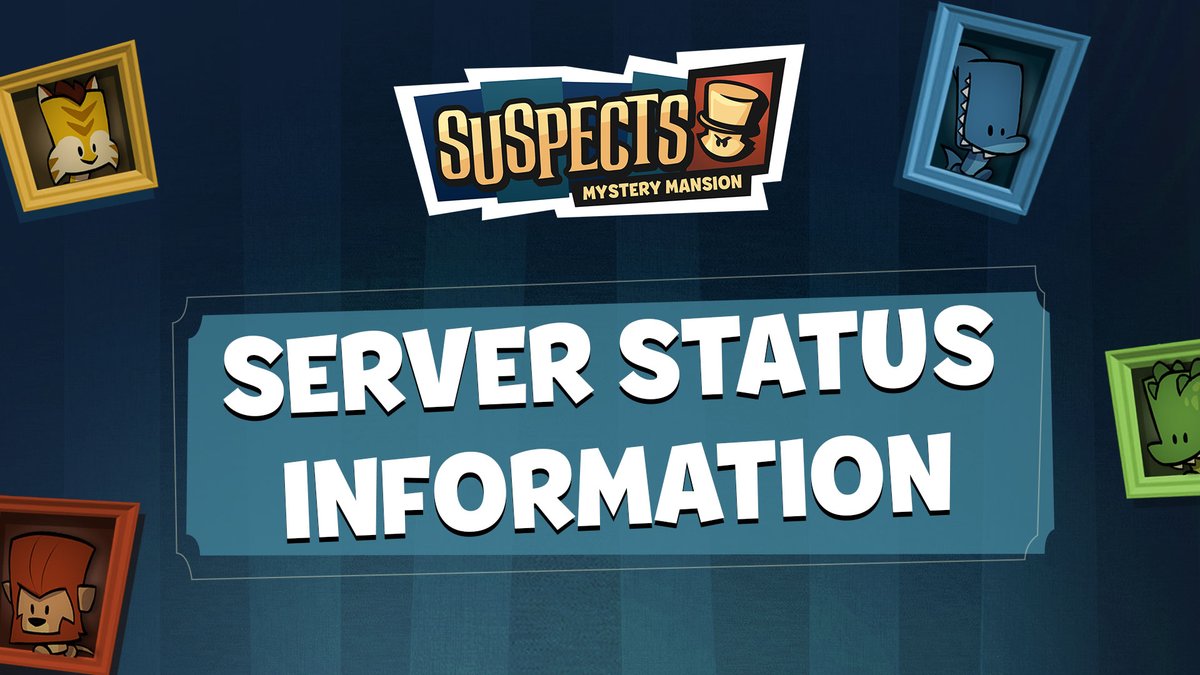 We've launched a brand new Server Status page where you can see the status of all of our WIldlife Games (including Suspects) #SuspectsMysteryMansion 🖥️

Check it out here: bit.ly/3HTcaob