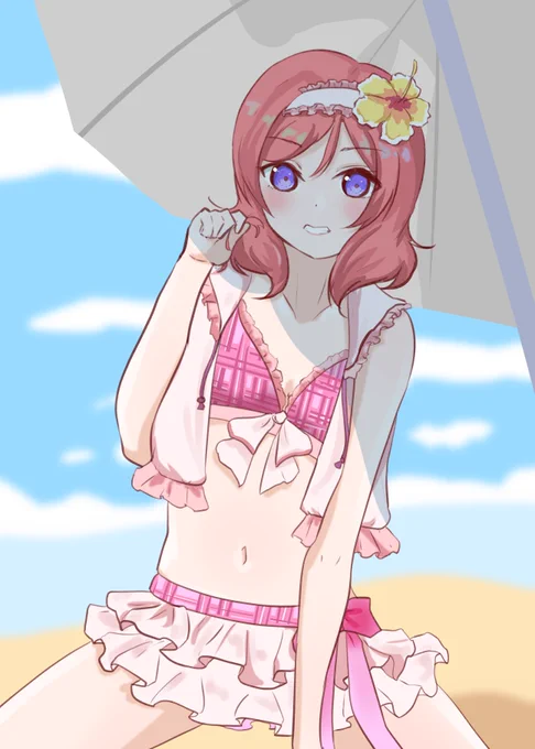 しばらく水着イラストって見てないなぁと思って描いたラクガキ 