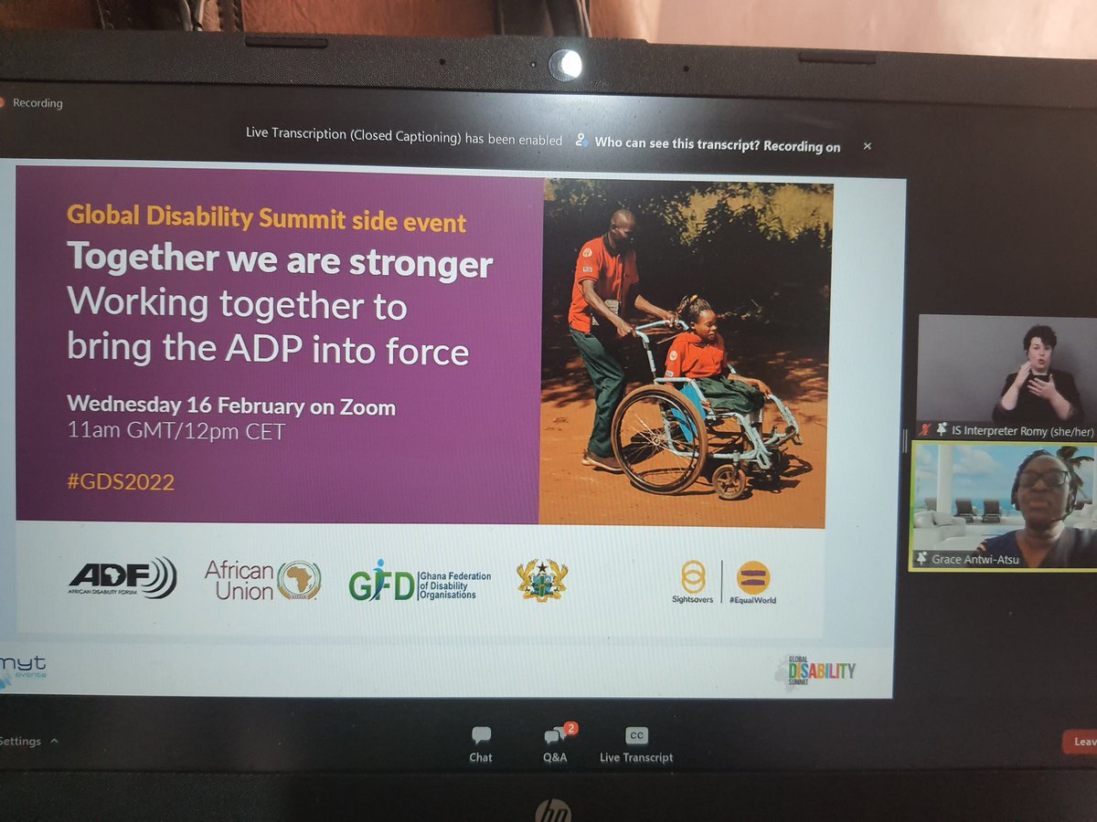 Bringing to force  the #ADP will mean making disability rights a reality because an #Equalworld is a fair world #GlobalDisabilitySummit #LeaveNoOneBehind <a href="/AbenaAgyeiwah/">Grace Antwi-Atsu</a> <a href="/Sightsavers_Pol/">Sightsavers Policy and Research</a>
