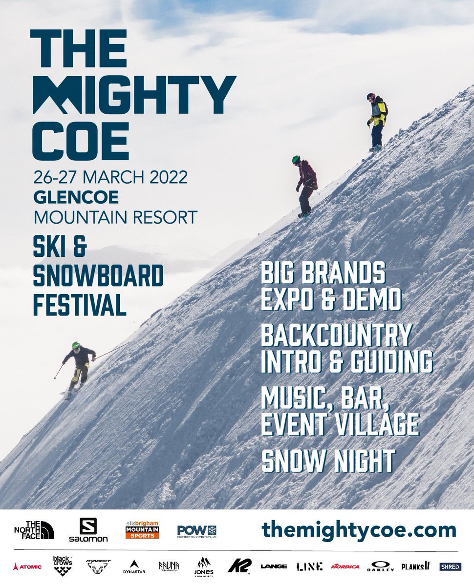 glencoemountain's tweet photo. TICKETS ARE NOW LIVE FOR SCOTLANDS FIRST EVER SKI AND SNOWBOARD FESTIVAL! βοΈβοΈβοΈβοΈ
Hosted right here at Glencoe mountain resort on the 26th and 27th of March.
Whoβs coming???πβ·πβ·
#themightycoe #glencoemountainresort https://t.co/C4cFghByqd