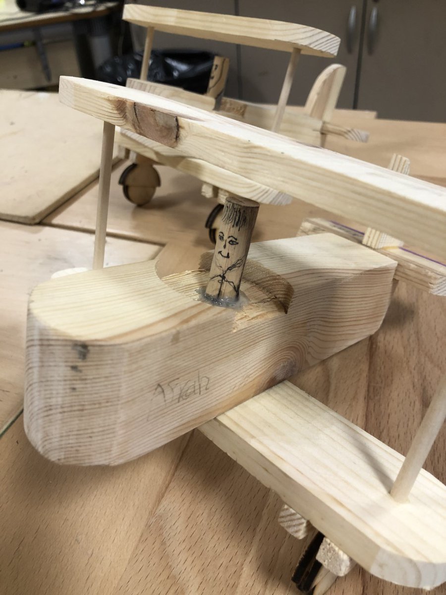MInduction's tweet photo. Induction A students have been working hard at building wooden planes in Mr Bennett's technology lessons this half-term. Brilliant!  @McrAcademy https://t.co/KURhQSDKke