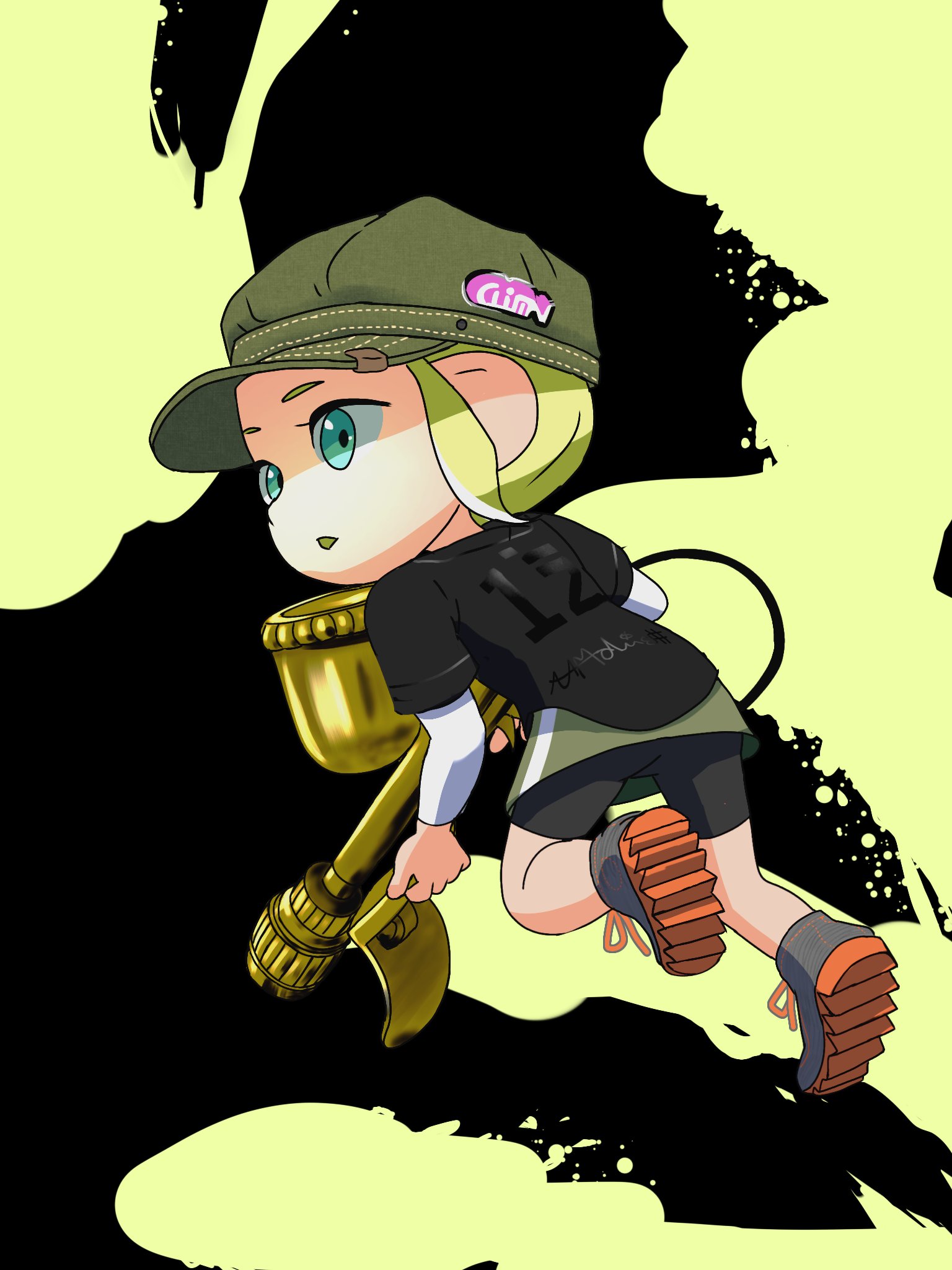 ふら Twitter પર スプラトゥーン2 スプラトゥーンイラスト 金モデラーぷいなすさん 配信でかわいいギアリクエストしたところこのギアで戦ってくださいました ありがとうございました T Co Vet3o8bd8n Twitter