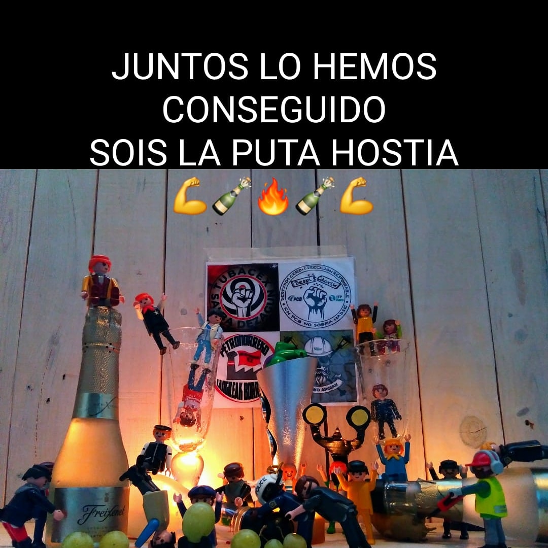 Hoy más que nunca con nuestros amigos presentes. Hoy esperamos justicia y cerrar un ciclo de luchas justas. Estamos con vosotros @ITP_PCB_enLucha