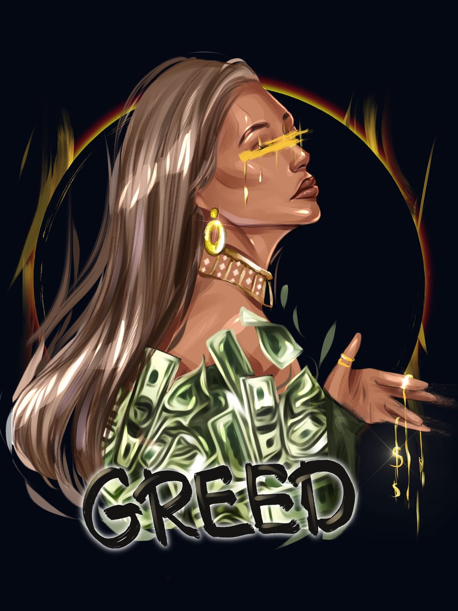 The second artwork in my new collection 👇🏻

New drop “GREED” is waiting for its owner on opensea.io/assets/matic/0… 
#nftart #NFTs #NFTCommmunity #NFTfamily