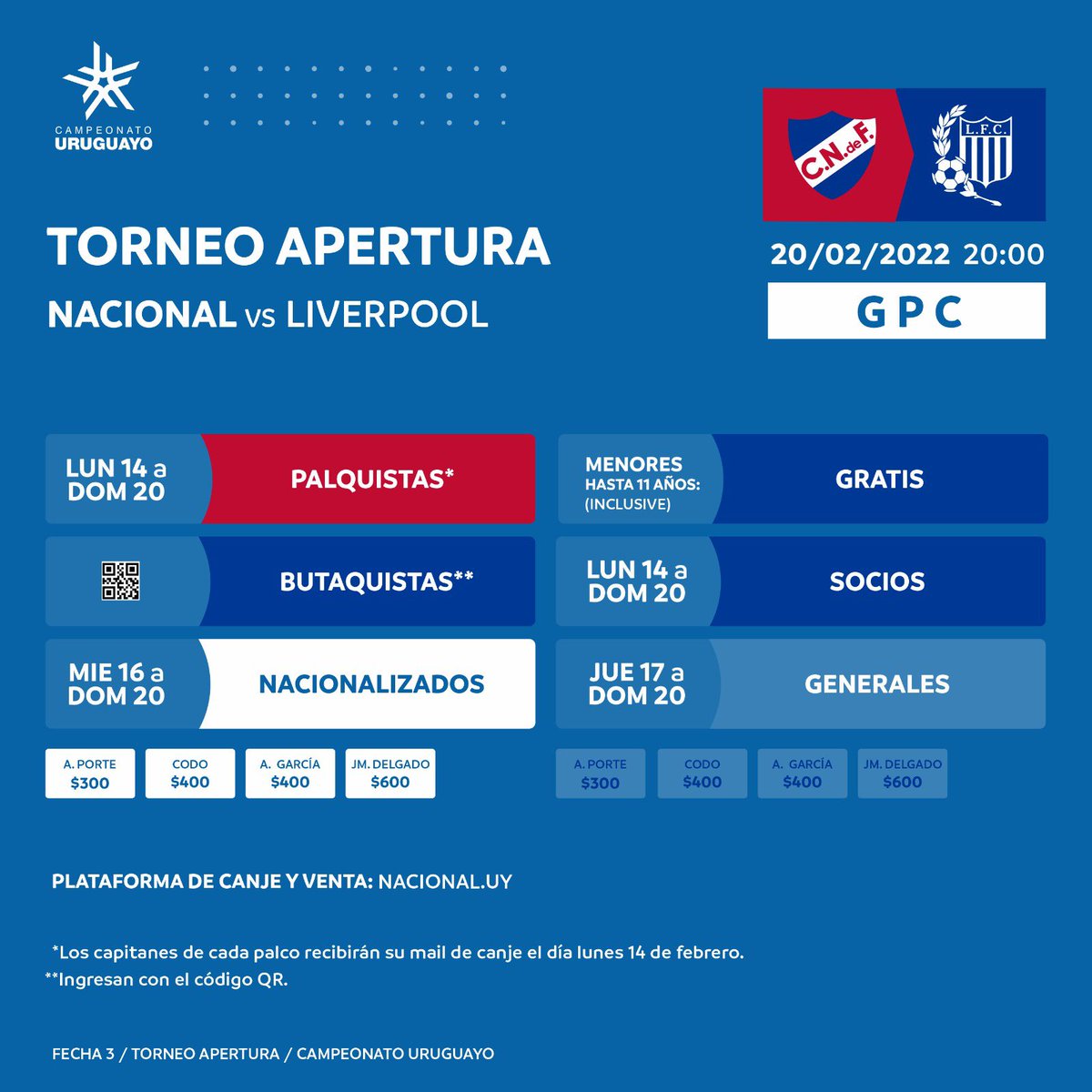 TerritorioBolso's tweet photo. Bolso sigue la venta y canje para el partido del domingo en casa #GranParqueCentral arrimate llenemos casa. Apoyemos en un partido muy importante. #AParquelleno. #VamosLablanca #Bolso #Tricolores #Decano https://t.co/l87PHvrkNR