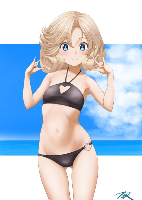 #くそ寒いので水着絵を貼る
昨年のUK艦 