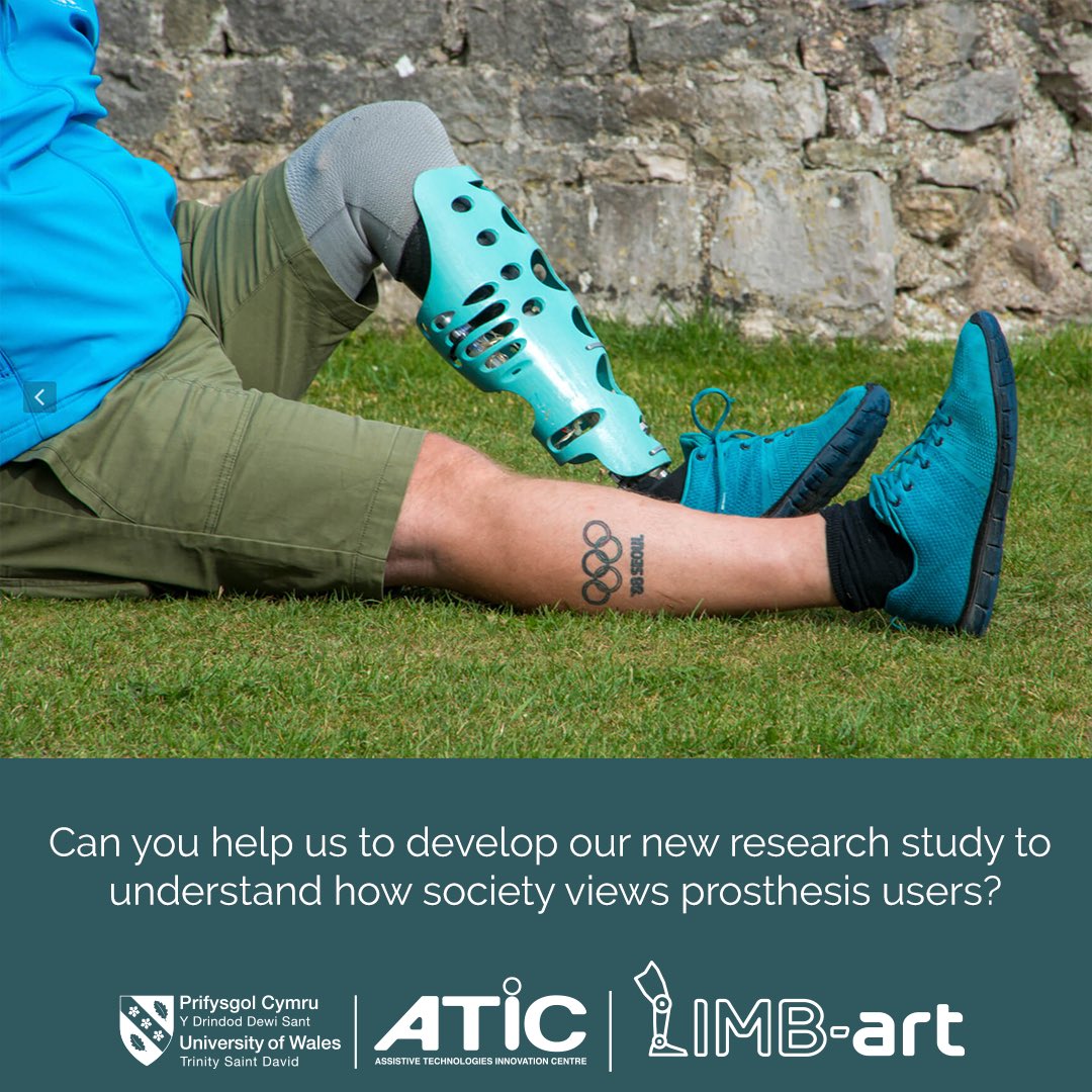 Do you use a Limb-Art prosthesis cover? We’re looking for people to help us to develop a new research study to understand how society views prosthesis users? 🧐🔬📷 Click this link for more information: mailchi.mp/9342e0c73191/l… | <a href="/UWTSD/">University of Wales Trinity Saint David</a> <a href="/limbartcovers/">Limb-art</a> <a href="/lshubwales/">Life Sciences Hub Wales</a> <a href="/UWTSDPsych/">SoPaC School of Psychology & Counselling at UWTSD</a>