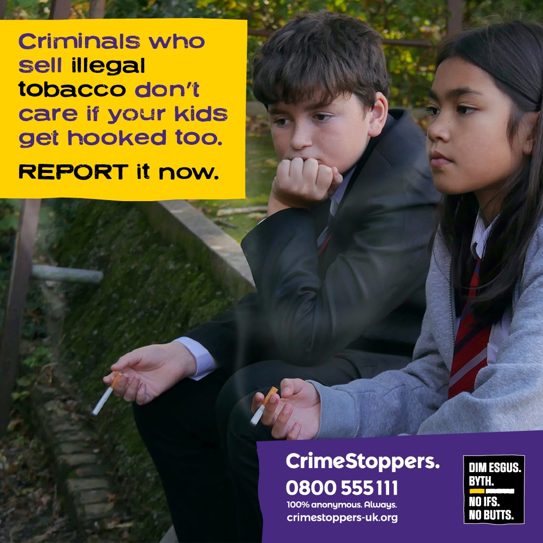 DarrenMillarMS's tweet photo. 🚭Glad to see @AshWales and Trading Standards working together on the brand new #NoIfsNoButts campaign aiming to tackle the sale of illegal tobacco products in Wales. Find out how to report the illegal tobacco here 👇

https://t.co/wx1LDStx6h 

#IllegalTobacco https://t.co/qHbQiU8dM4