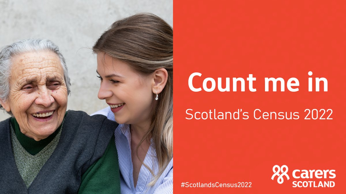 #ScotlandsCensus2022 provides a vital opportunity for the number of carers &amp; their caring situations to be officially recognised &amp; understood. If you care please identify yourself as a carer. Tick yes to question 12 if you look after, help, or support someone else #CountCarersIn