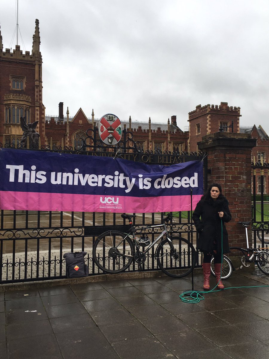 DrDeiana's tweet photo. Heading home after a rainy picket @ucuatqub  #dampbutdetermined #OneOfUsAllOfUs #FourFights #UCUstrikes https://t.co/sPh2mgLWEa