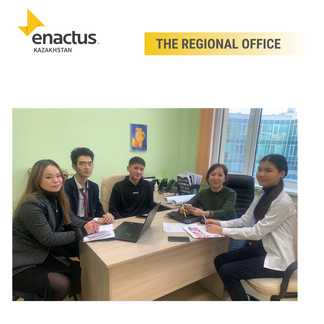 enactus_kaz's tweet photo. The regional office of ENACTUS KAZAKHSTAN supports and helps to develop youth entrepreneurship in the city of Semey. 
Read more: https://t.co/788H33wK1L https://t.co/hvFogCndr1