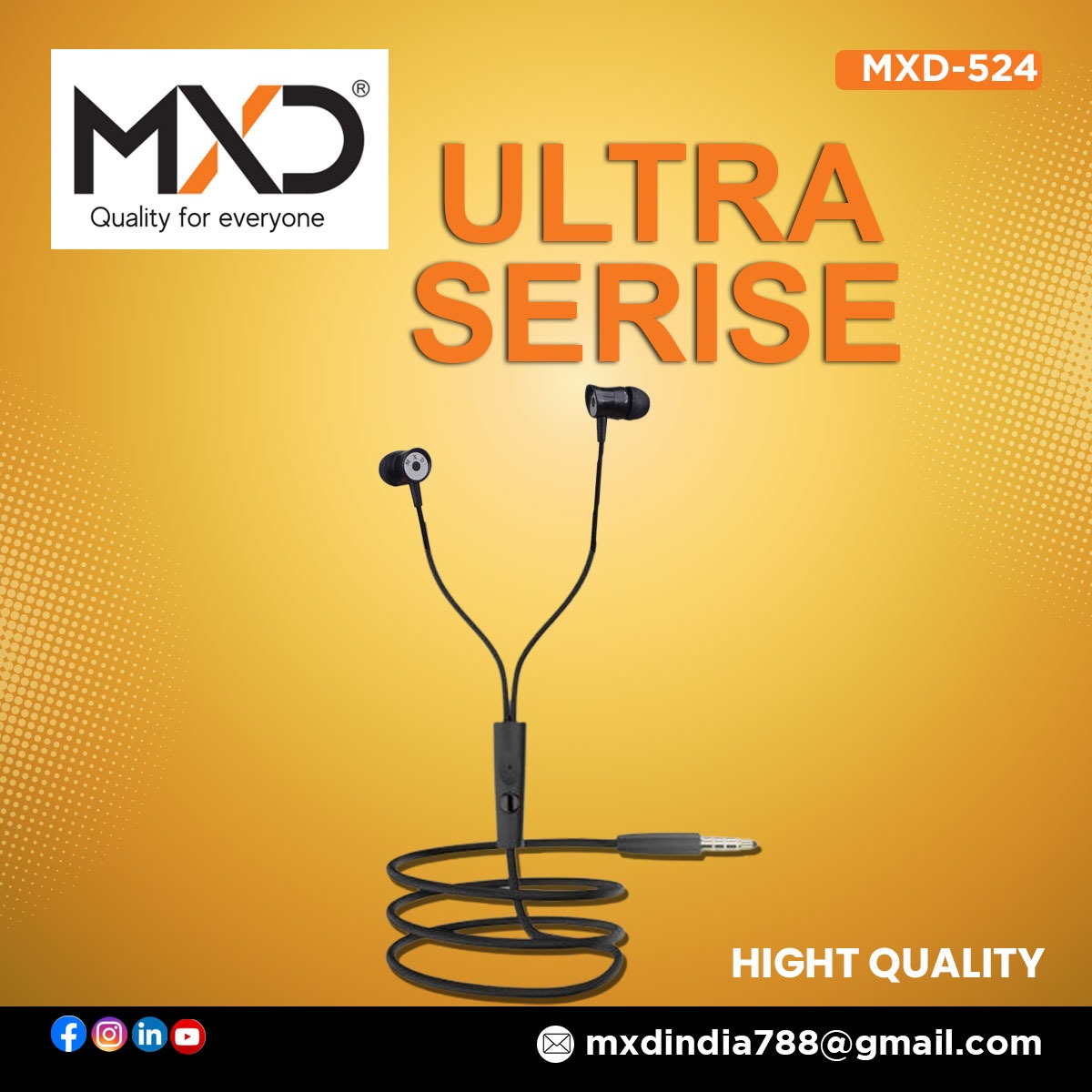 mxdindia's tweet photo. MXD India provided high-quality ULTRA SERIES EARPHONES for you📱🔌
for more info ; 
☎ ; 9029363913
📧 ; mxdindia788@gmail.com
#MXD #mxdinda #electronics #mxdaccessories #accessories #mobileaccessory #powerbankoriginal #mobile #earphonewireless #earphonebluetooth #Mobilestylist https://t.co/t3w0U3Tpsy