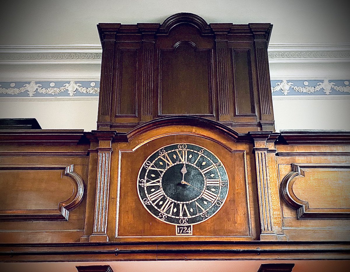ZigguratTen's tweet photo. The clock upon which Charles Darwin once gazed. Shrewsbury Unitarian Church. #Woodensday https://t.co/O1yxi9GdZg