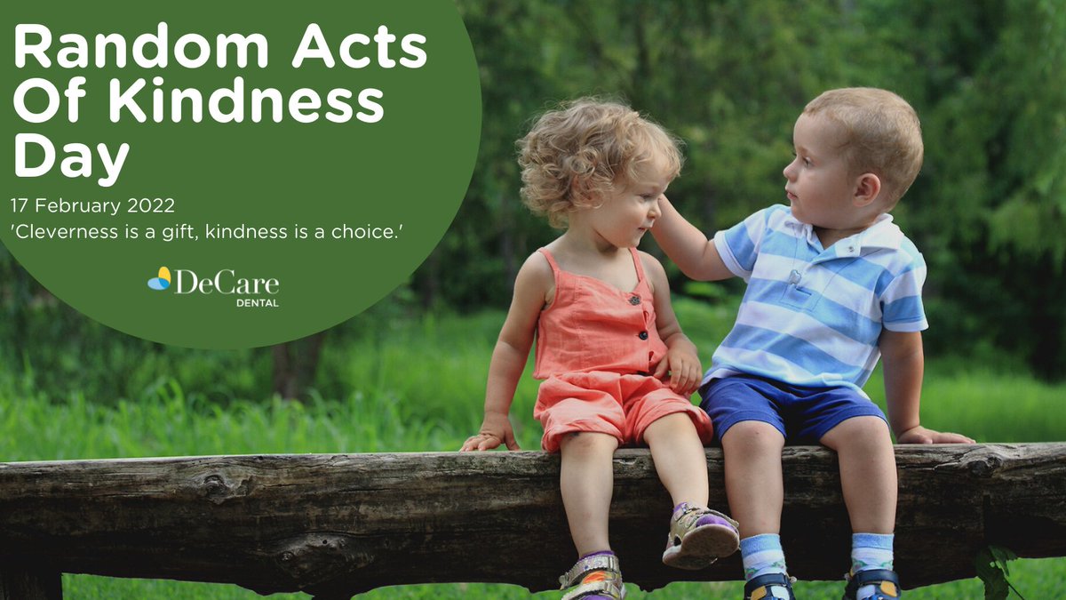 DeCareDentalIE's tweet photo. Today is #RandomActOfKindnessDay 2022๐
Compassion and Kindness reduce stress, boosts your immune system and helps reduce negative emotions such as anger, anxiety and depression.
#decarehealth #mentalhealth #wellbeing #decarewellness #RAOK2022 #kindness #stressreducing https://t.co/90GYwiUeaj