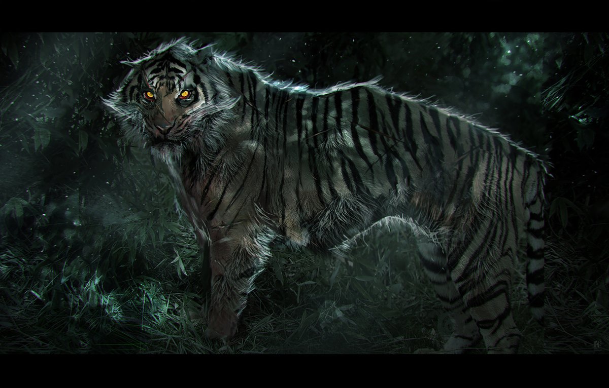 Here's my version of Shere Khan for the Netflix film Mowgli.
#creaturedesign #conceptart #digitalart #tiger 
#wildlife  #FilmTwitter