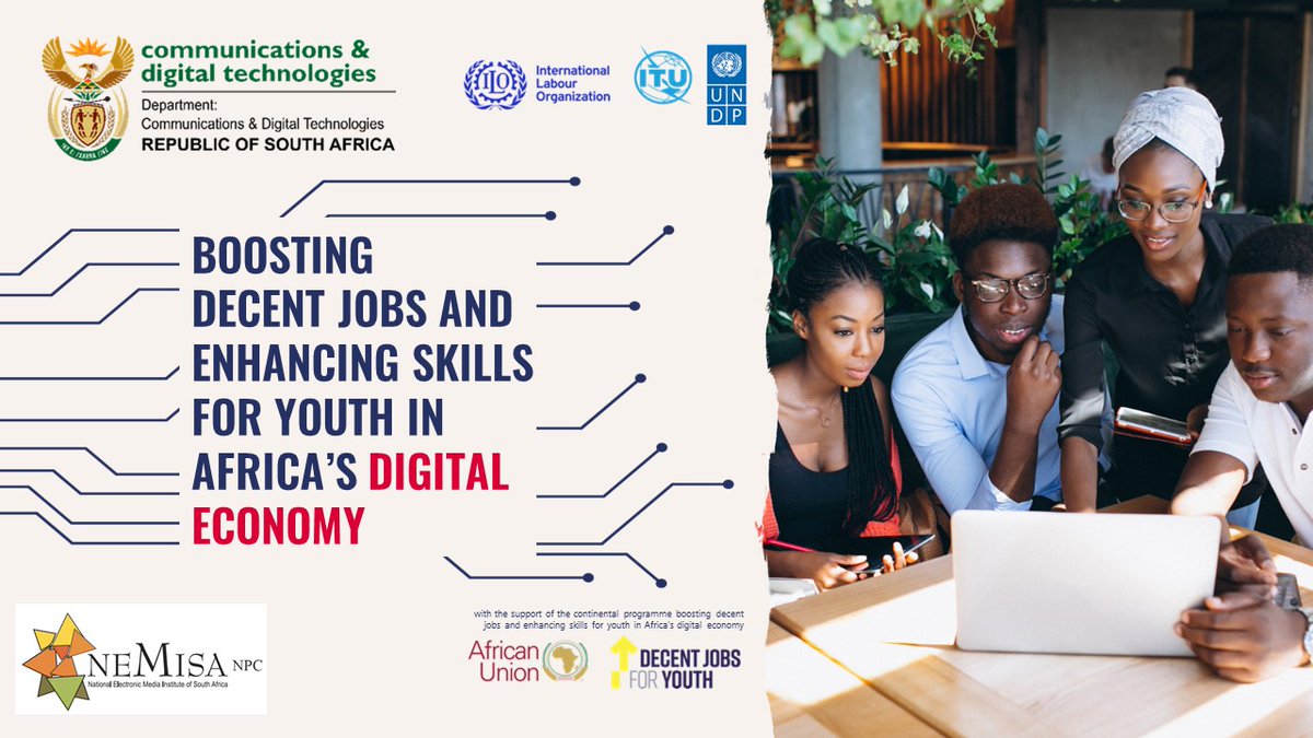 ilo_pretoria's tweet photo. Digital Skills for Decent Jobs Programme aimed at the promotion of digital skills among South African youth, launch takes place at the 2022 Digital Skills Summit.

#digitalskillssummit
#nemisasummit

@UNDPSouthAfrica https://t.co/81z8ZskuCq