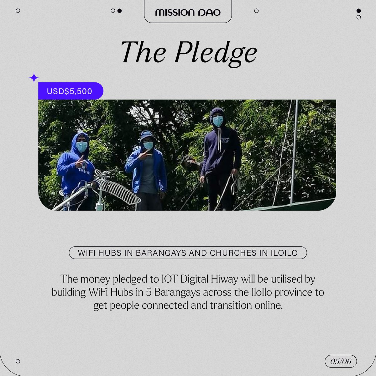 MissionDAO's tweet photo. IOT Digital Hiway is an enterprise that provides products and services to help unserved Filipinos and communities get connected and transition online. ⁣
In this post, we dive a little deeper into the heart of IOT Digital Hiway and spotlight the dynamic husband and wife duo! https://t.co/qtFsX2I0md