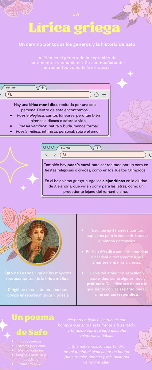comunicA_IesPJM's tweet photo. 🔴REVISTA ESCOLAR AMALGAMA 🔴

En el mes del amor ❤️hablamos sobre poesía griega🇬🇷 y de una gran poetisa como Safo 💖💖 mediante una infografía.

Supere aude> Infografía > La lírica griega 

Por: Marta Mancebo García (2º Bach.)

https://t.co/He5ncmJcAt https://t.co/KmDqlgOg0V