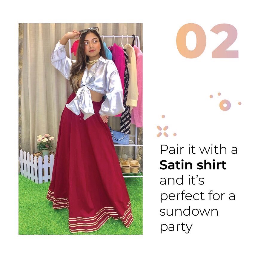 fbb_india's tweet photo. Wondering how to flaunt the flowy skirts in your wardrobe? Look no further, here are 3 ways you can style them according to the occasion.😍✨

#fbbonline #fashioneveryday #stylehacks #fashionforwomen #styleitup https://t.co/9Gpj8Sfpda