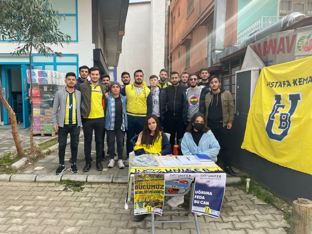 1907 ÜNİFEB Mustafa Kemal Üniversitesi Örgütlenmesi olarak Bahar Dönemi stant çalışmalarımız kampüs girişinde devam etmekteyiz. Tüm Fenerbahçeli arkadaşlarımızı bekleriz.
#HaydiSendeGelKatılBize