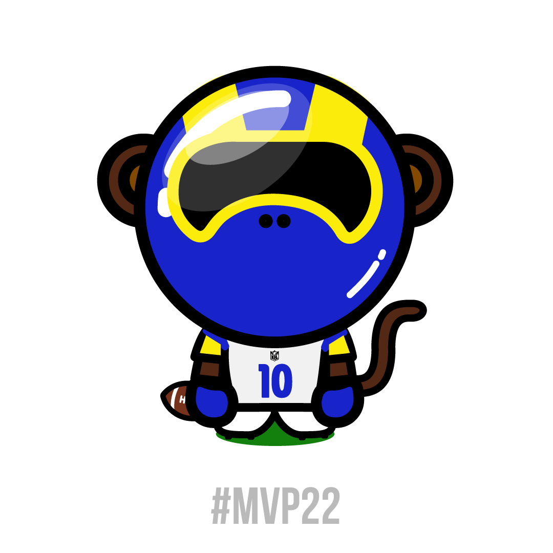 marchatton's tweet photo. BAPE WORLD
#MVP22

Congratulations to @RamsNFL and @CooperKupp!

The World of Bapes - Fun, Friendly &amp; Fungible! Organically grown NFT Collection. Slow build, random drops... Let see what we can make together!  

#nftartist #nftcollection #bapeworld #worldofbapes #SuperBowl https://t.co/BBBt1ZdGP2