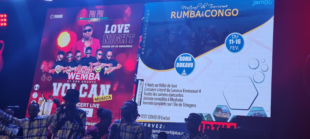 FESTIVAL DU TOURISME #Rumbaincongo 
Cette fête de St Valentin nous avons dedié notre amour à l'Est de la RDC et avons temoigné notre sollidarité et fraternité comme un seul peuple autour de la bonne musique après les visites de plusieurs sites touristiques.