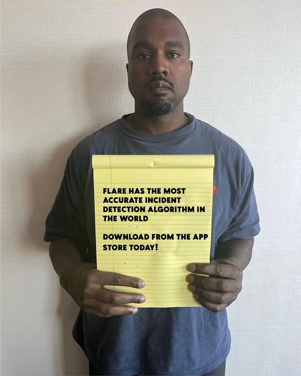 FlareSafety's tweet image. Kanye West, ladies and gentlemen 😎

#FlareApp #IncidentDetection #TechTwitter