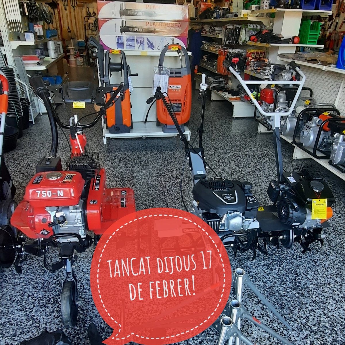Perafcial's tweet photo. ATENCIÓ! dijous 17 de febrer estarà TANCAT. Disculpeu les molèsties.
#peraferrer #figueres #horta #jardi https://t.co/VlbNU9mOaf