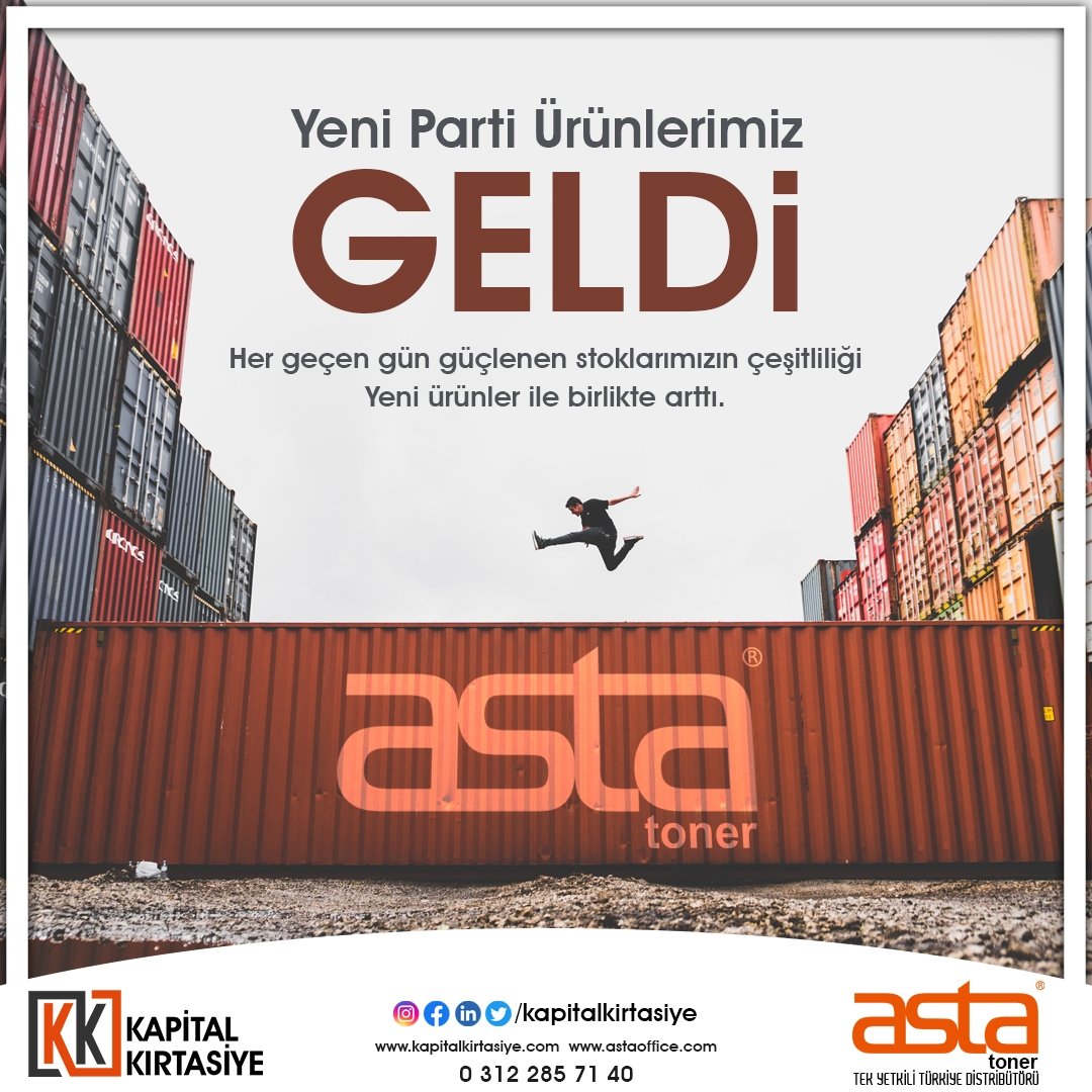 STOKLARIMIZ ARTIK DAHA GÜÇLÜ...
Sizlere daha hızlı ve kaliteli bir hizmet sunabilmek adına stoklarımızı her geçen gün artırıyor ve yeniliyoruz. 

#astatoner #astatürkiye #toner #muadil #dmo #kapitalkırtasiye