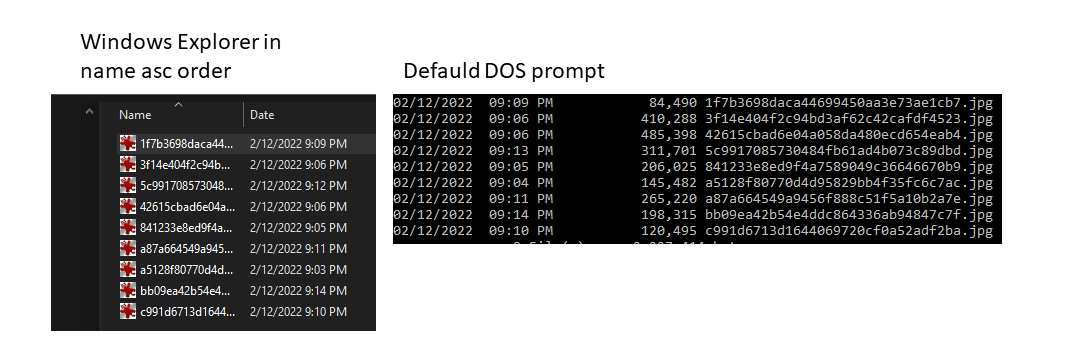 DjRomyFi's tweet photo. @MicrosoftHelps 
Explorer sort order is kind of funny https://t.co/Bc3FwjKiq8